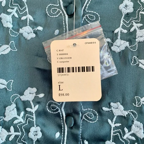 Free People Say My Name Dress in Turquoise - Picture 3 of 4